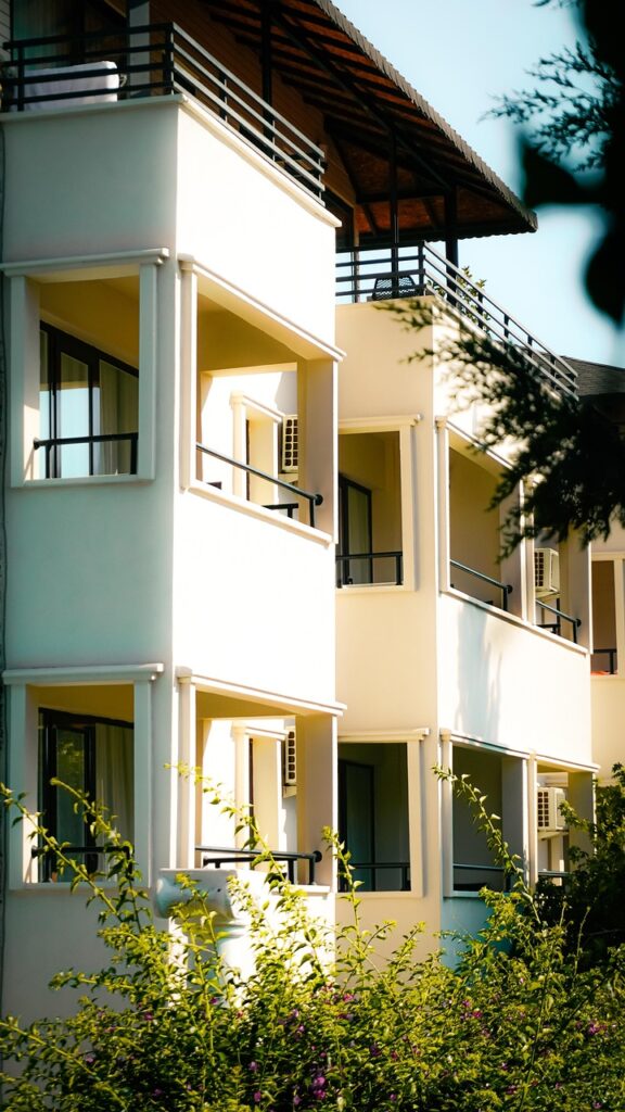 house, building, wall, balcony, nature, garden, real state